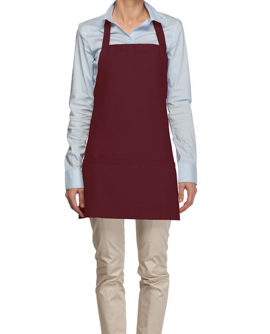 Adult Maroon Short Bib Aprons